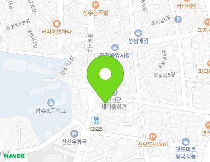 4 Jungangseo 2-gil, Jincheon-eup, Jincheon-gun, Chungcheongbuk-do, Republic of Korea Map