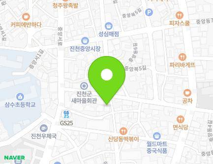 13 Jungangbuk 4-gil, Jincheon-eup, Jincheon-gun, Chungcheongbuk-do, Republic of Korea Map