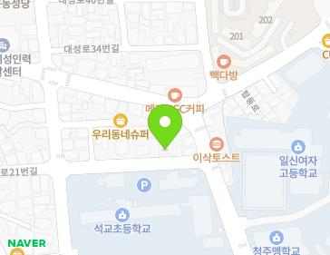 23 Daeseong-ro 22beon-gil, Sangdang-gu, Cheongju-si, Chungcheongbuk-do, Republic of Korea 23 Daeseong-ro 22beon-gil, Sangdang-gu, Cheongju-si, Chungcheongbuk-do, Republic of Korea Map