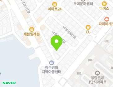 17 Nakyeong-ro 4beon-gil, Sangdang-gu, Cheongju-si, Chungcheongbuk-do, Republic of Korea 17 Nakyeong-ro 4beon-gil, Sangdang-gu, Cheongju-si, Chungcheongbuk-do, Republic of Korea Map