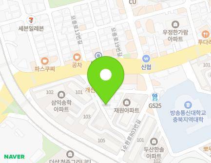 15 Mochung-ro 12beon-gil, Seowon-gu, Cheongju-si, Chungcheongbuk-do, Republic of Korea Map
