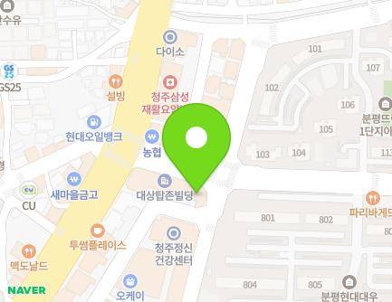 97 1sunhwan-ro 1063beon-gil, Seowon-gu, Cheongju-si, Chungcheongbuk-do, Republic of Korea Map