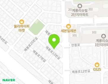 10 Maebong-ro 13beon-gil, Seowon-gu, Cheongju-si, Chungcheongbuk-do, Republic of Korea 10 Maebong-ro 13beon-gil, Seowon-gu, Cheongju-si, Chungcheongbuk-do, Republic of Korea Map