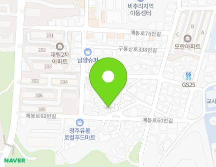 33-9 Maebong-ro 60beon-gil, Seowon-gu, Cheongju-si, Chungcheongbuk-do, Republic of Korea Map