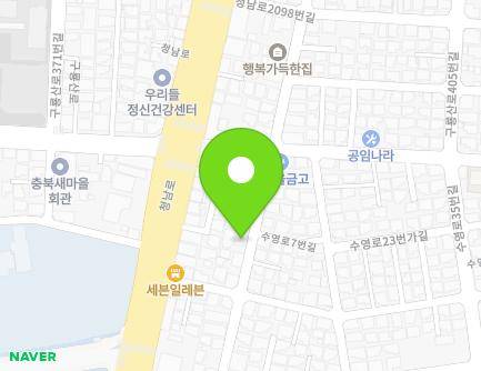 53 Suyeong-ro 7beon-gil, Seowon-gu, Cheongju-si, Chungcheongbuk-do, Republic of Korea Map