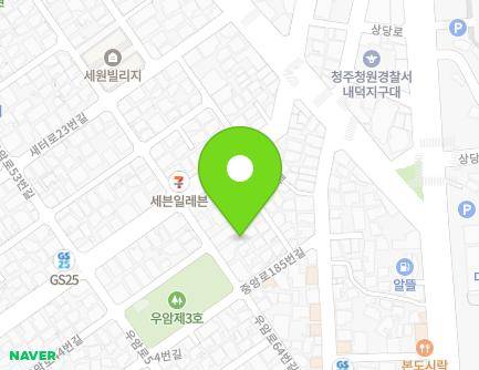 12-3 Jungang-ro 185beon-gil, Cheongwon-gu, Cheongju-si, Chungcheongbuk-do, Republic of Korea Map