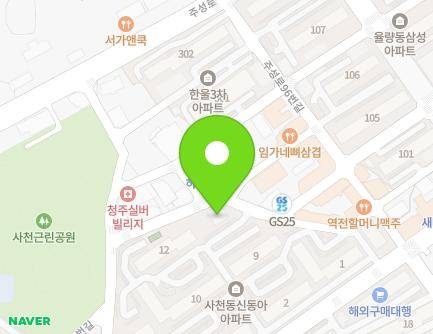 47 Satteum-ro 61beon-gil, Cheongwon-gu, Cheongju-si, Chungcheongbuk-do, Republic of Korea Map