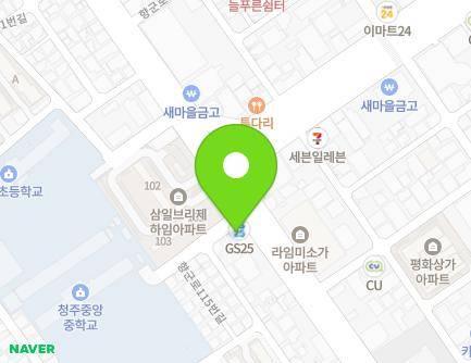 115 Hyanggun-ro, Cheongwon-gu, Cheongju-si, Chungcheongbuk-do, Republic of Korea Map