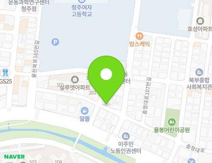 66-6 Yulbong-ro 202beon-gil, Cheongwon-gu, Cheongju-si, Chungcheongbuk-do, Republic of Korea Map