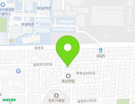 16-24 Bongmyeong-ro 90beon-gil, Heungdeok-gu, Cheongju-si, Chungcheongbuk-do, Republic of Korea Map