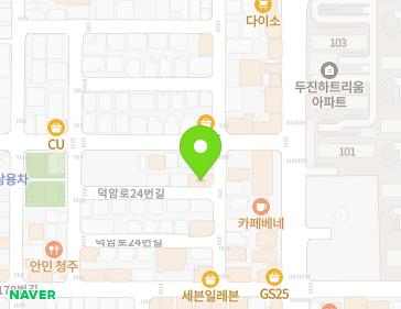 42-6 Deokam-ro 24beon-gil, Heungdeok-gu, Cheongju-si, Chungcheongbuk-do, Republic of Korea 42-6 Deokam-ro 24beon-gil, Heungdeok-gu, Cheongju-si, Chungcheongbuk-do, Republic of Korea Map