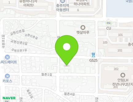 21-3 Wolchon 1-gil, Chungju-si, Chungcheongbuk-do, Republic of Korea Map