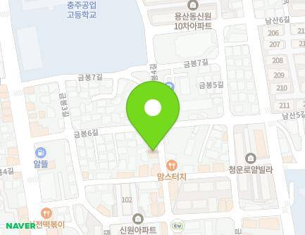 15 Geumbong 4-gil, Chungju-si, Chungcheongbuk-do, Republic of Korea Map