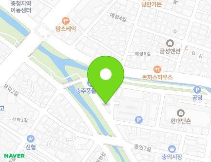 12-1 Chungin 1-gil, Chungju-si, Chungcheongbuk-do, Republic of Korea Map