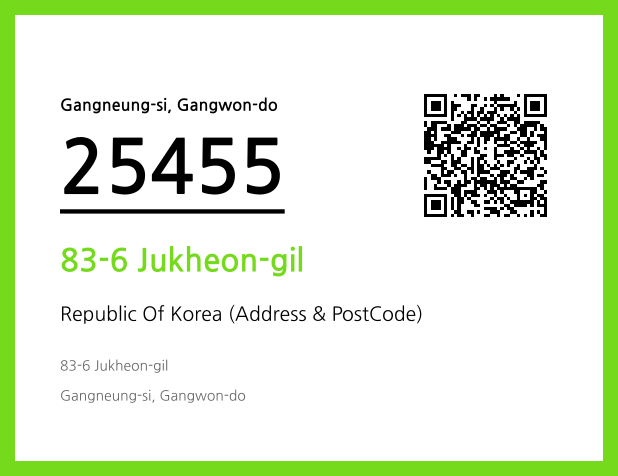 Address and Postal Code QR Code Image (CC BY 4.0)