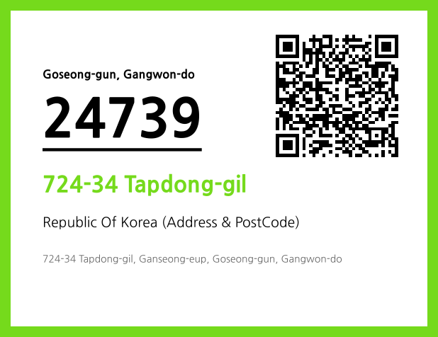 Address and Postal Code QR Code Image (CC BY 4.0)