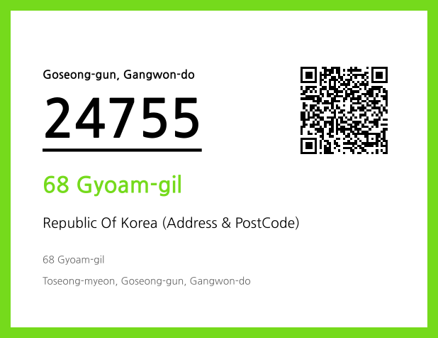 Address and Postal Code QR Code Image (CC BY 4.0)