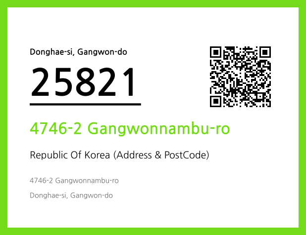 Address and Postal Code QR Code Image (CC BY 4.0)
