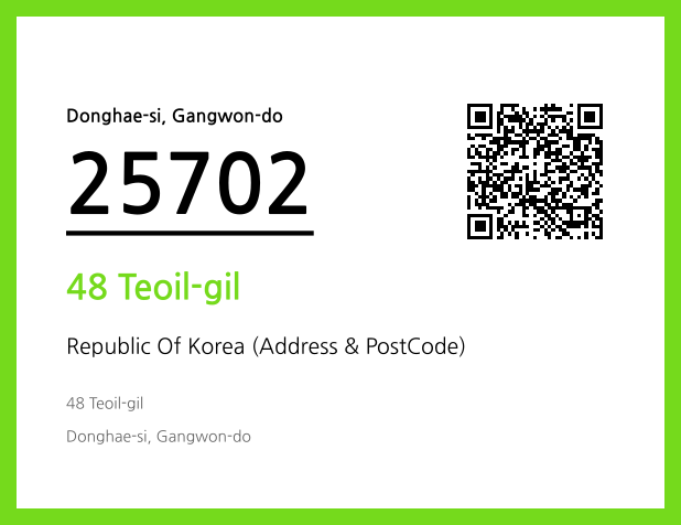 CC BY 4.0 Address and Postal Code QR Code Image (CC BY 4.0)