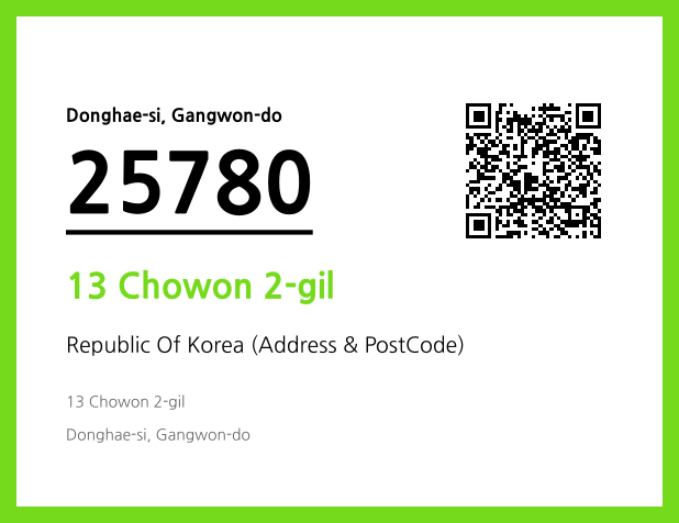 Address and Postal Code QR Code Image (CC BY 4.0)