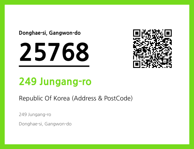 Address and Postal Code QR Code Image (CC BY 4.0)