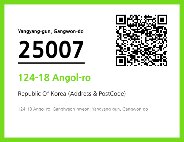 Address and Postal Code QR Code Image (CC BY 4.0)