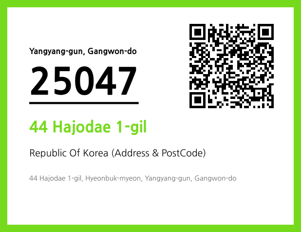 Address and Postal Code QR Code Image (CC BY 4.0)