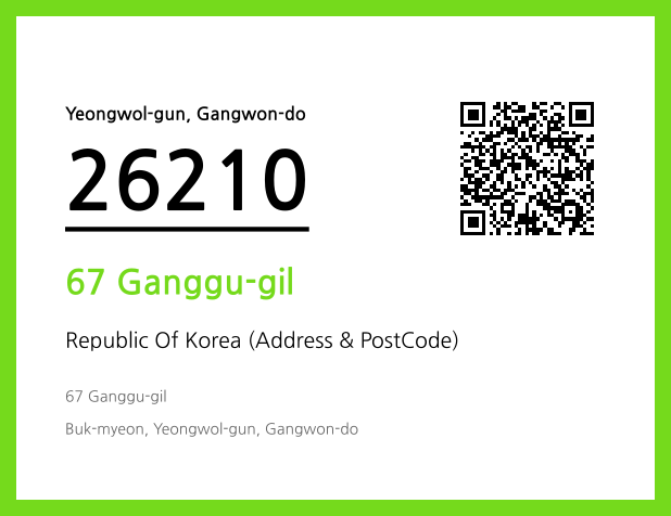 Address and Postal Code QR Code Image (CC BY 4.0)
