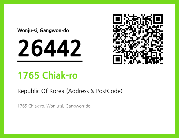 Address and Postal Code QR Code Image