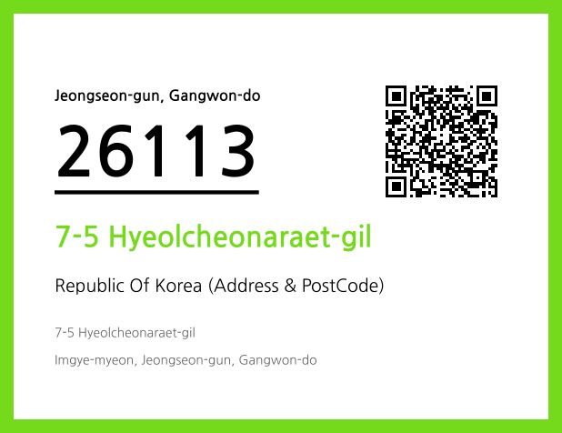 Address and Postal Code QR Code Image (CC BY 4.0)