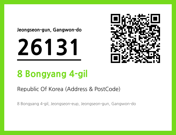 Address and Postal Code QR Code Image (CC BY 4.0)