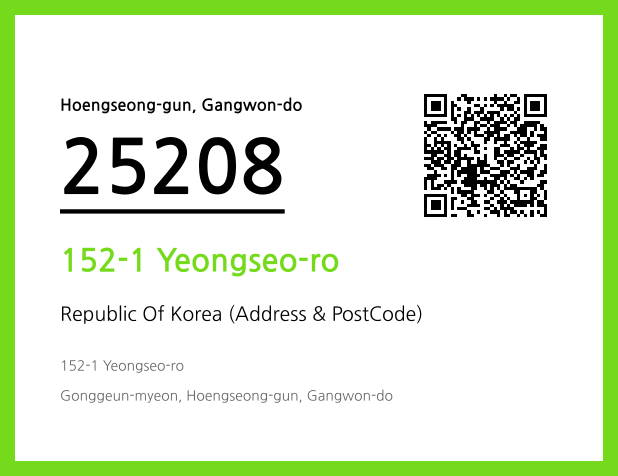 Address and Postal Code QR Code Image (CC BY 4.0)