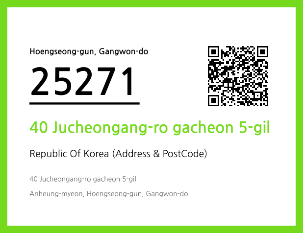 Address and Postal Code QR Code Image (CC BY 4.0)