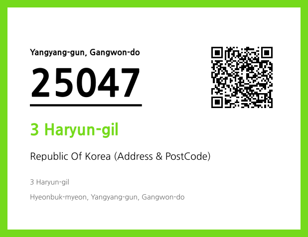 Address and Postal Code QR Code Image (CC BY 4.0)