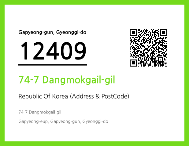 Address and Postal Code QR Code Image (CC BY 4.0)