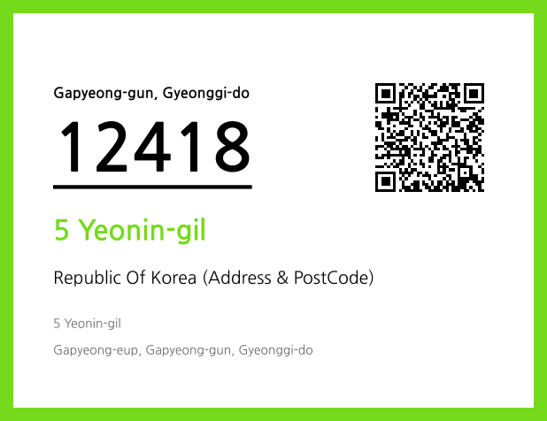 Address and Postal Code QR Code Image (CC BY 4.0)