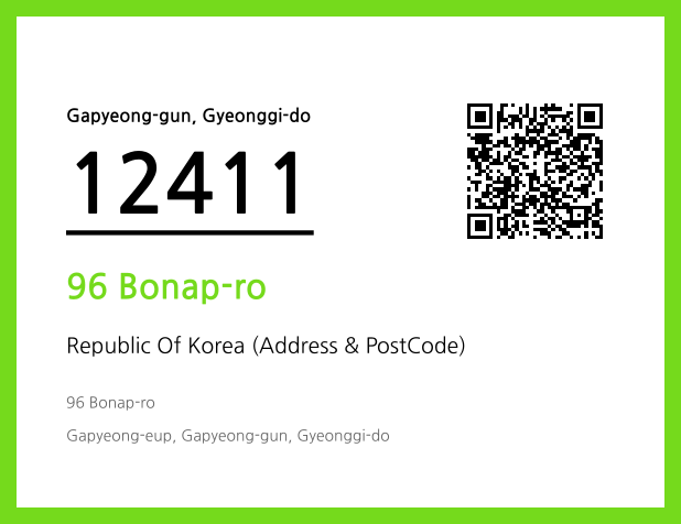 CC BY 4.0 Address and Postal Code QR Code Image (CC BY 4.0)