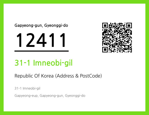 Address and Postal Code QR Code Image (CC BY 4.0)