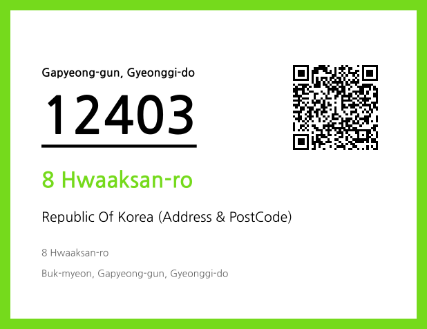Address and Postal Code QR Code Image (CC BY 4.0)