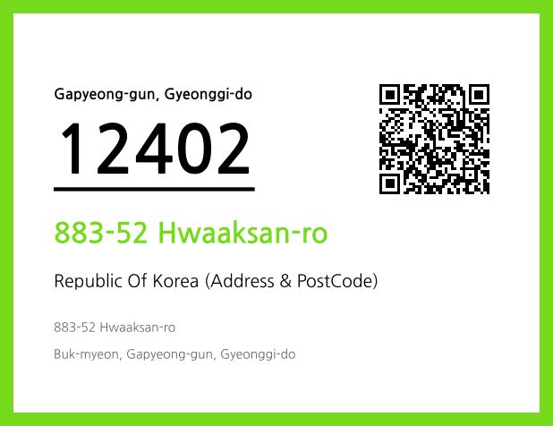 Address and Postal Code QR Code Image (CC BY 4.0)