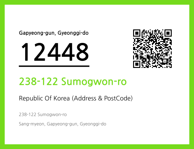 Address and Postal Code QR Code Image (CC BY 4.0)