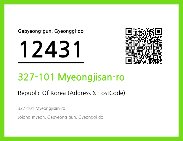 Address and Postal Code QR Code Image (CC BY 4.0)
