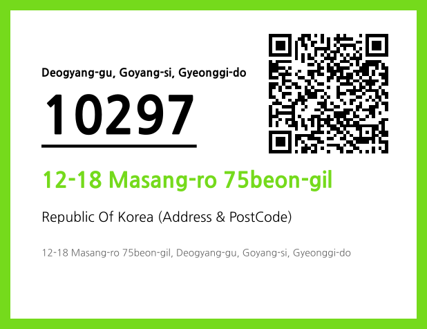 Address and Postal Code QR Code Image