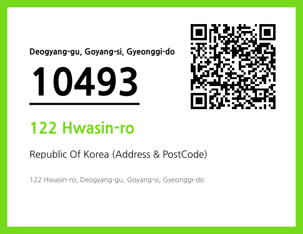 Address and Postal Code QR Code Image