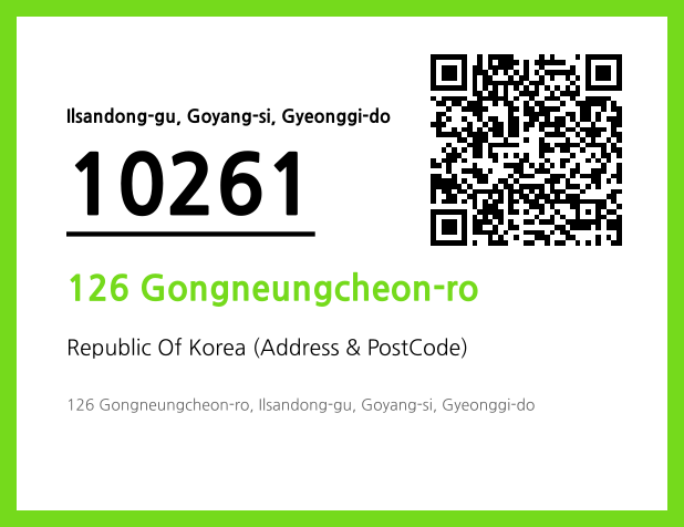 Address and Postal Code QR Code Image