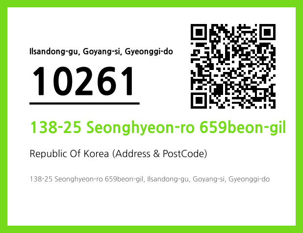 Address and Postal Code QR Code Image