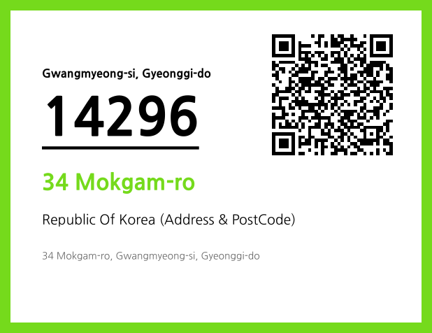 Address and Postal Code QR Code Image