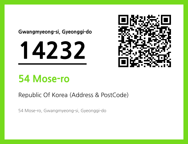 Address and Postal Code QR Code Image