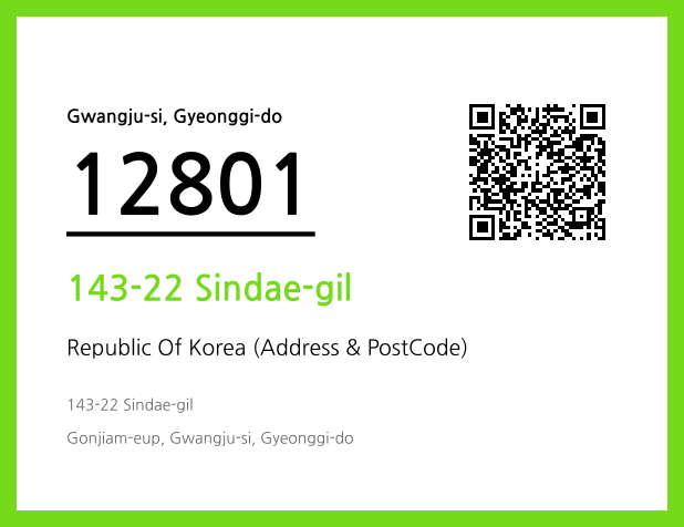 Address and Postal Code QR Code Image (CC BY 4.0)