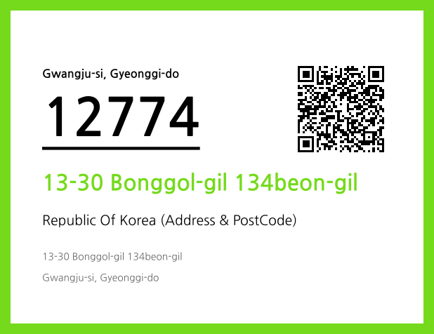 Address and Postal Code QR Code Image (CC BY 4.0)